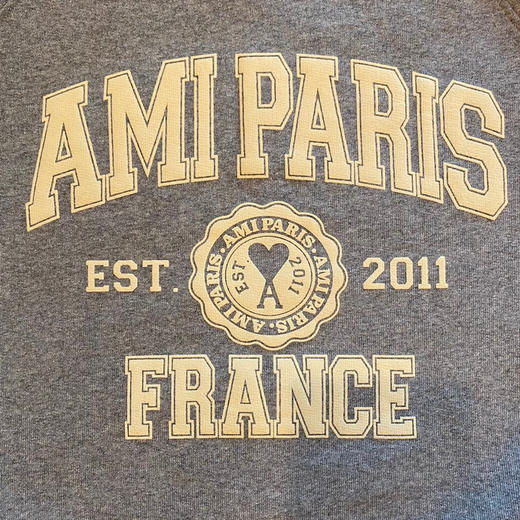 Ami de Coeur 22秋冬设计师系列男女同款棉质印花圆领卫衣 商品图3