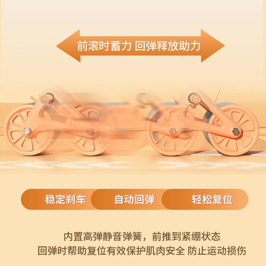 健腹轮自动回弹肘撑男女家用卷腹健身器材收腹卷腹运动练腹肌神器 商品图7