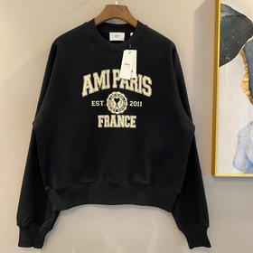 Ami de Coeur 22秋冬设计师系列男女同款棉质印花圆领卫衣