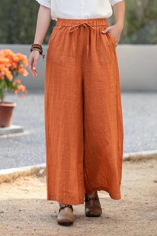 女麻阔腿裤88170 商品图0