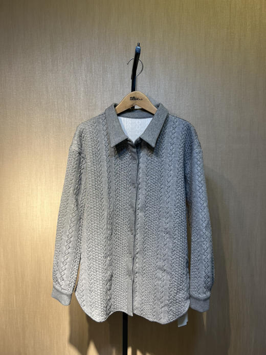 针丝缘春新品立体浮雕休闲柔软显瘦简约衬衫4133 商品图2