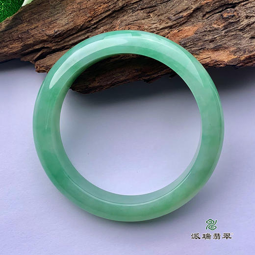 派瑞翡翠 翡翠手镯 糯种 飘花 商品图1