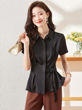 夏季新款拼接衬衫魅力时尚百搭气质显瘦衬衣上衣女