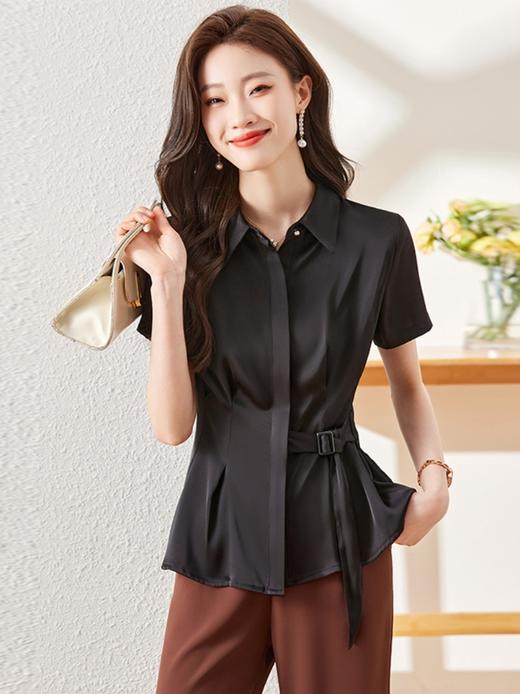 夏季新款拼接衬衫魅力时尚百搭气质显瘦衬衣上衣女 商品图0