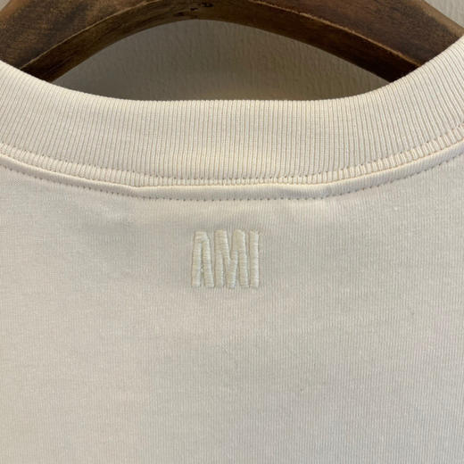 Ami 2021ssDe Coeur贴花短袖Ｔ恤-米白配灰绣花 商品图6