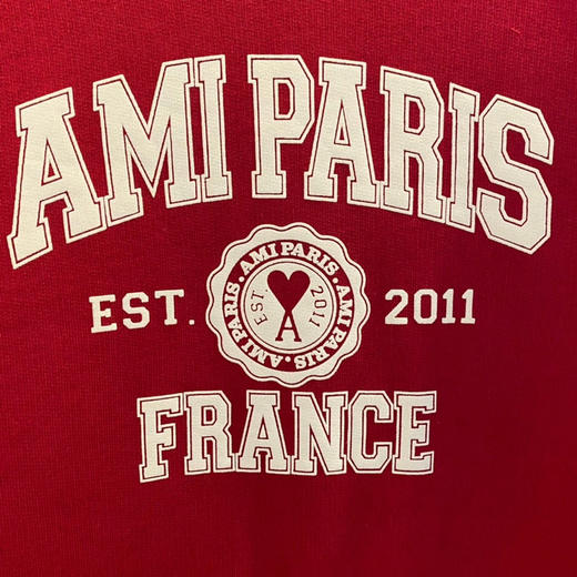 Ami de Coeur 22秋冬设计师系列男女同款棉质印花圆领卫衣 商品图4