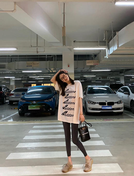 We11done超大版型有机棉弹幕T恤 商品图2