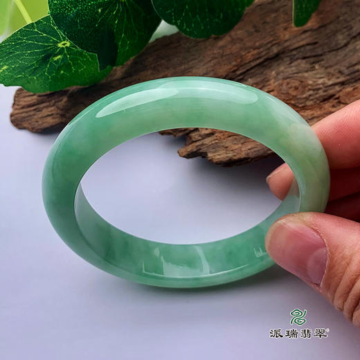 派瑞翡翠 翡翠手镯 糯种 飘花 商品图5