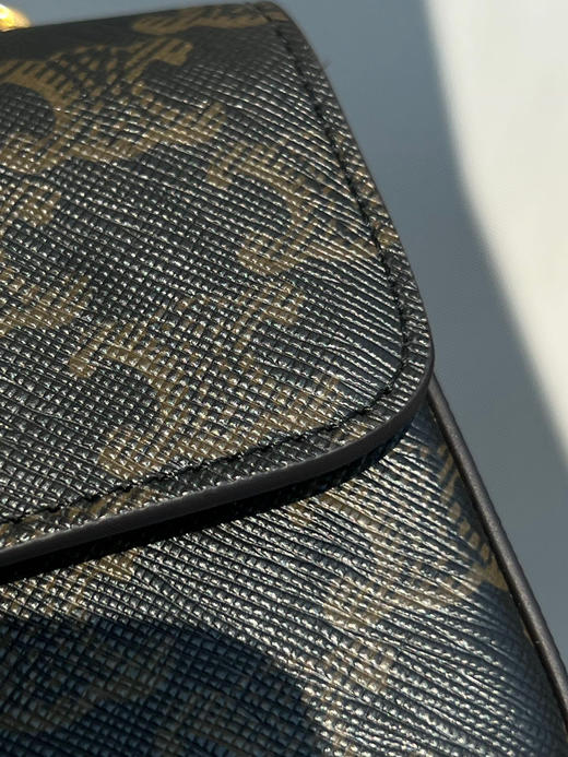 腋下链条包：20.5X10.5X4cm。自己备注 黑色黑扣。老花。黑色金扣 商品图12