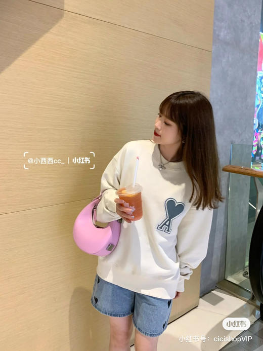 Ami 2021FW de Coeur 章仔圆领卫衣 商品图5
