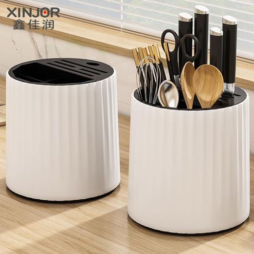 可旋转刀架置物架多功能台面置物神器家用厨房刀具筷子笼一体收纳 商品图0