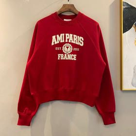 Ami de Coeur 22秋冬设计师系列男女同款棉质印花圆领卫衣