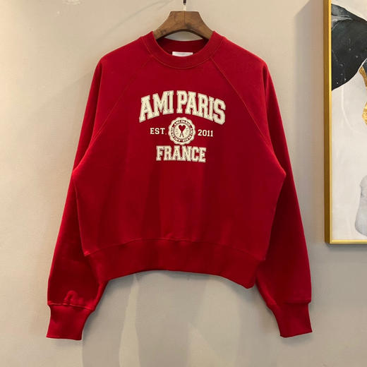 Ami de Coeur 22秋冬设计师系列男女同款棉质印花圆领卫衣 商品图0