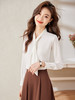 长袖飘带领结职业衬衫高腰A字半身裙子两件套装 商品缩略图0