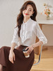 新款蕾丝口袋衬衫简约A型半身裙职场两件套装女 商品缩略图5