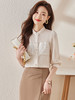 新款蕾丝口袋衬衫简约A型半身裙职场两件套装女 商品缩略图6