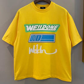We11done超大版型有机棉植绒涂鸦T恤