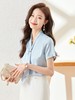 夏季新款围巾领衬衫职场气质显瘦时尚衬衣上衣女 商品缩略图0