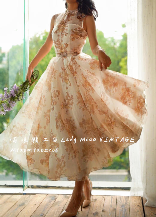 #1308【复团】喵娘精工丨定制《连翘预言》Grace 王妃后窗同款50S复古VTG连衣裙 商品图11