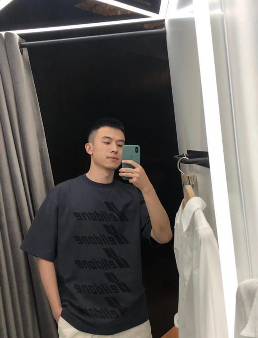 We11done超大版型有机棉弹幕T恤 商品图1