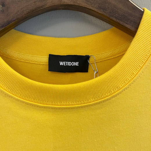 We11done超大版型有机棉植绒涂鸦T恤 商品图1