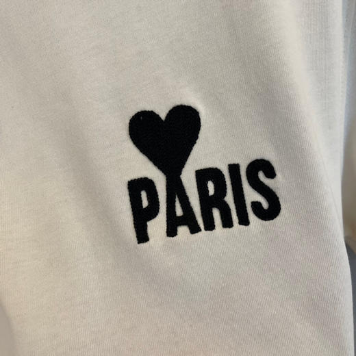 Ami 春夏时装周限定款PARIS DE COEUR有机棉短袖T恤 商品图8