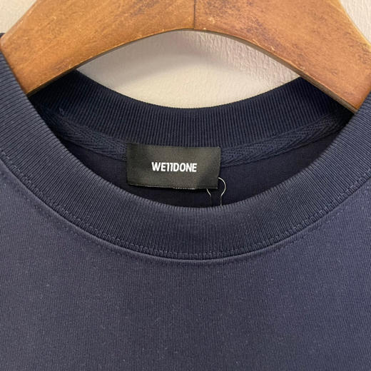 We11done超大版型有机棉植绒弹幕T恤 商品图1