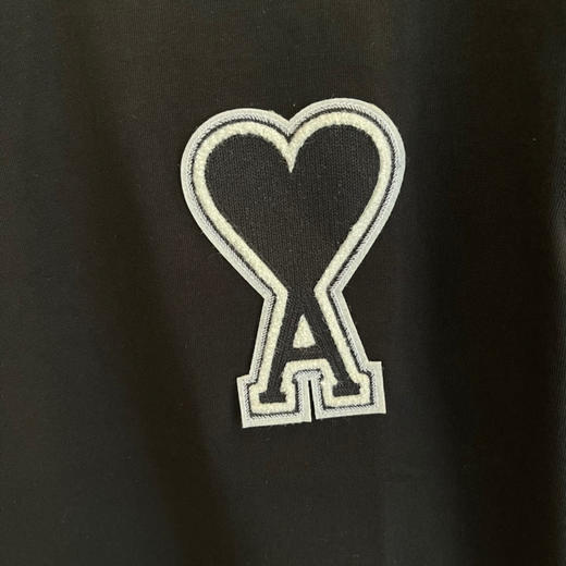 Ami 2021ssDe Coeur贴花短袖Ｔ恤-黑色 商品图6