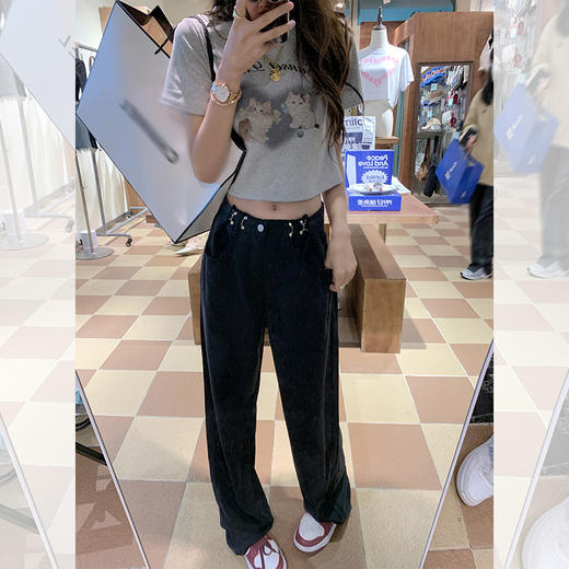 【179元任选2件】现货！黑色天丝牛仔裤薄款 商品图3