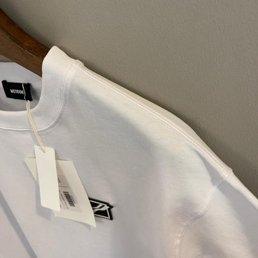 We11done超大版型有机棉贴标T恤 商品图4