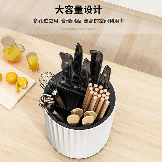 可旋转刀架置物架多功能台面置物神器家用厨房刀具筷子笼一体收纳 商品图8