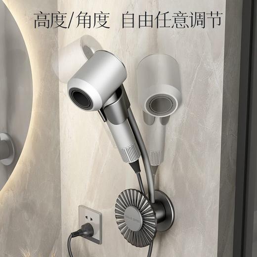 懒人吹风机架免打孔可旋转挂架免手持挂壁式懒人架电吹风机支架 商品图3