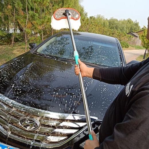 【轻松洗车】汽车洗车拖把伸缩刷车刷子擦车拖把车用清洗用品工具除尘掸子拖布 商品图6