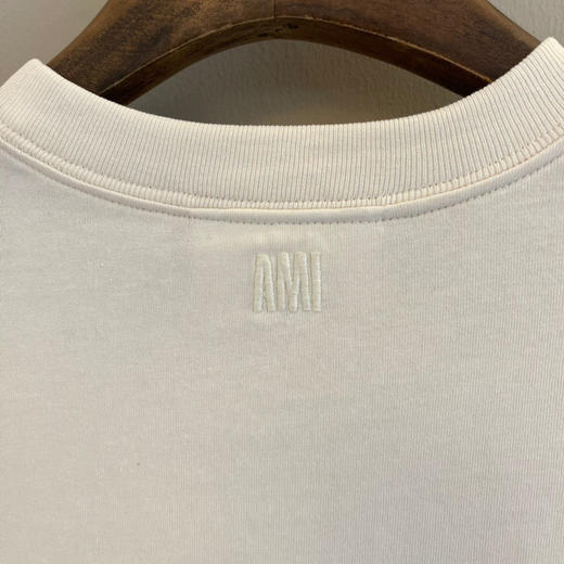 Ami 2021ssDe Coeur贴花短袖Ｔ恤-米白色 商品图5