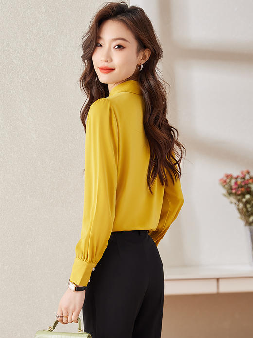 衬衣长袖时尚职业通勤衬衫高腰休闲裤子套装女 商品图7