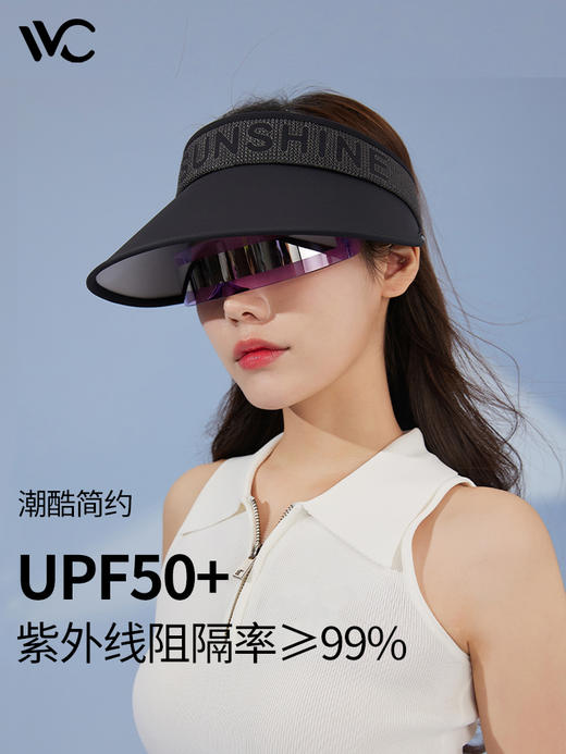 VVC和光防晒帽女防紫外线遮阳大帽檐空顶户外太阳帽子大头围运动 商品图3