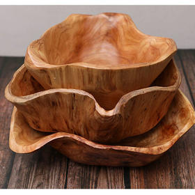 实木果盆木盆厨房洗菜果盘家用收纳糖果干果盘李子柒同款木质餐盘