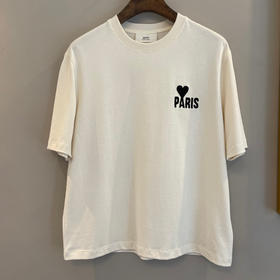 Ami 春夏时装周限定款PARIS DE COEUR有机棉短袖T恤
