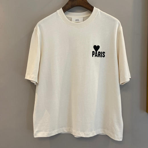 Ami 春夏时装周限定款PARIS DE COEUR有机棉短袖T恤 商品图0