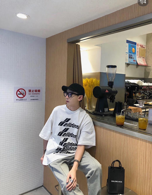 We11done超大版型有机棉弹幕T恤 商品图6