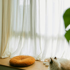 皓月白系列窗帘现代简约飘窗纯棉窗帘