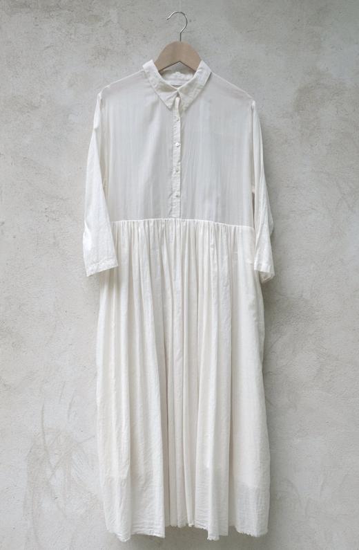 elsa esturgie 衬衫皱褶连衣裙（米白色） 商品图12