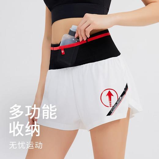 【清完不补】健身短裤女专业跑步速干弹力瑜伽假两件防走光透气运动短裤 商品图0