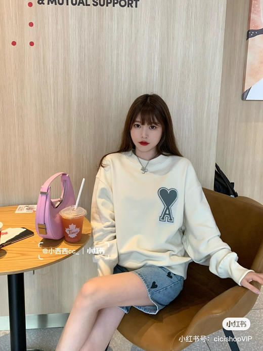 Ami 2021FW de Coeur 章仔圆领卫衣 商品图2