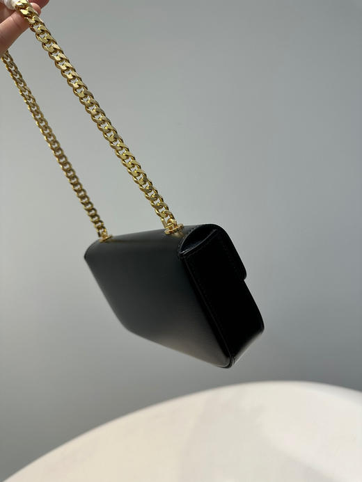 腋下链条包：20.5X10.5X4cm。自己备注 黑色黑扣。老花。黑色金扣 商品图4