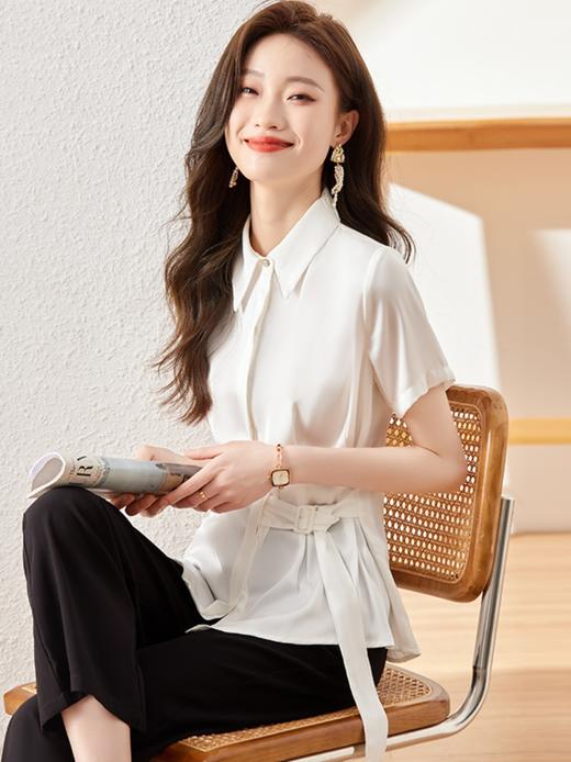 夏季新款拼接衬衫魅力时尚百搭气质显瘦衬衣上衣女 商品图1