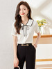 夏季新款系带领衬衫职场百搭时尚显瘦衬衣上衣女 商品缩略图1