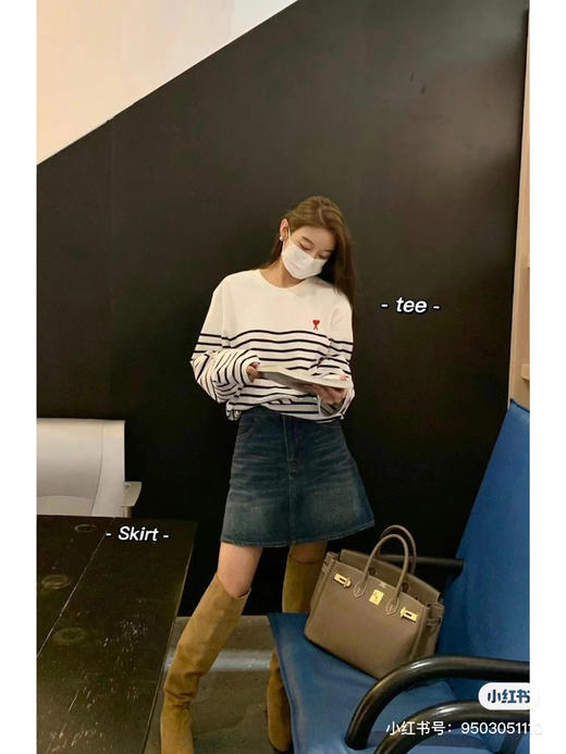 Ami De Coeur 22秋季有机棉重磅平纹针织海魂衫 商品图2