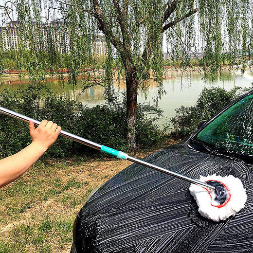 【轻松洗车】汽车洗车拖把伸缩刷车刷子擦车拖把车用清洗用品工具除尘掸子拖布 商品图4