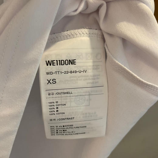 We11done超大版型有机棉植绒涂鸦T恤 商品图5